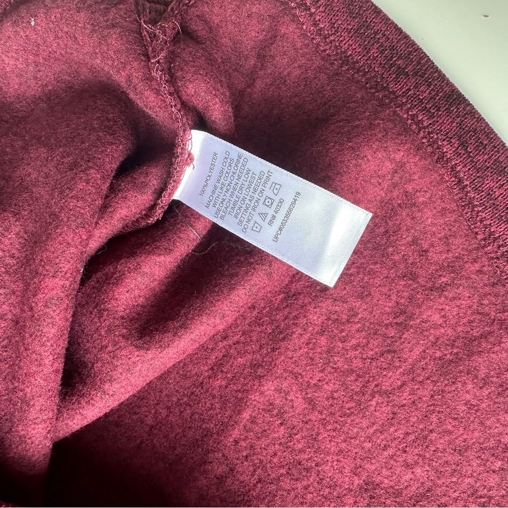 NWT Haggar Cool 18 Pro Maroon Quarter 1/4 Zip Sweater Sweatshirt Men’s Medium - Picture 7 of 7